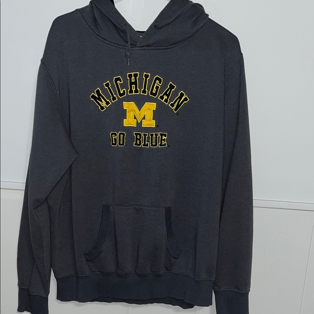 Michigan GO BLUE Hoodie/ Pullover 
Gray & Yellow Unisex size XXL